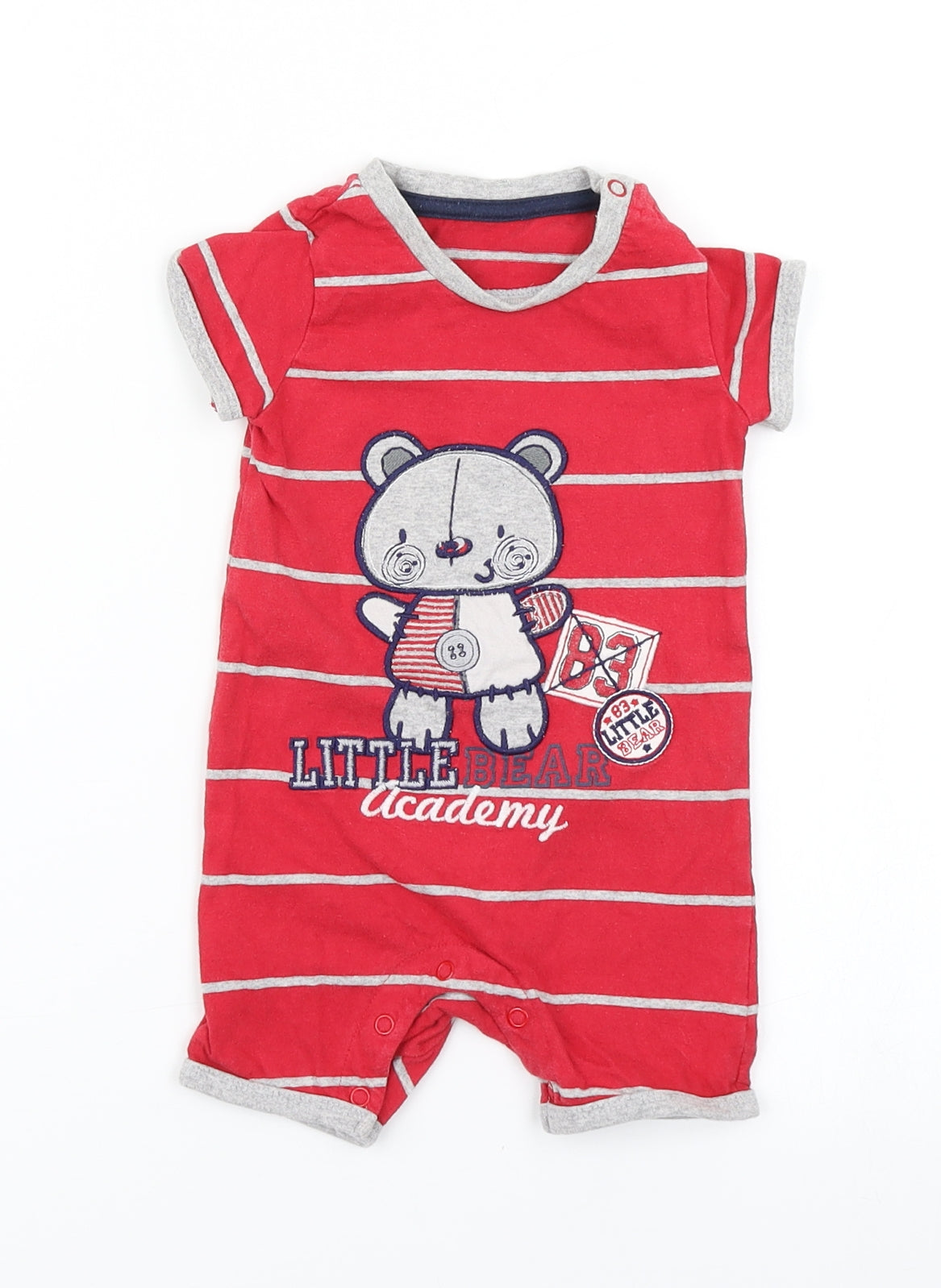 Matalan Boys Red Striped  Romper One-Piece Size 3-6 Months