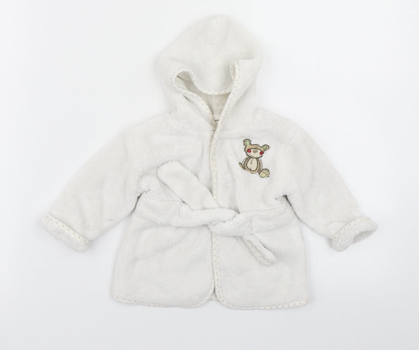 Baby Baby White Solid  Kaftan Robe Size 6-9 Months