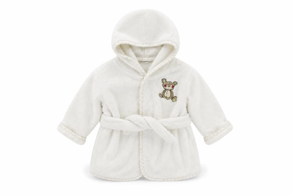 Front view of Baby Baby White Solid Kaftan Robe, size 6-9, Months