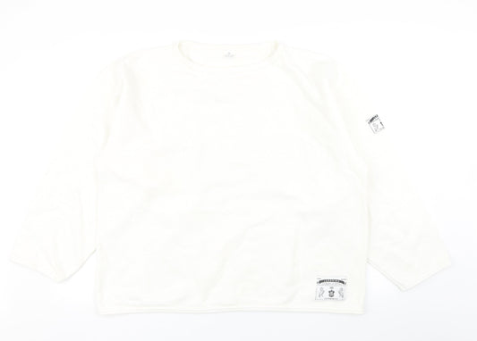 Jeronimo Mens White   Pullover Sweatshirt Size M