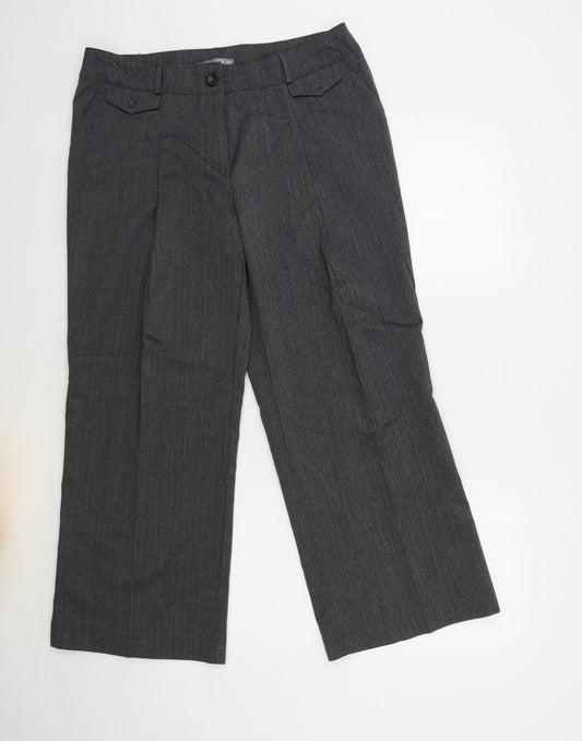 WOMEN ONLY Womens Grey   Trousers  Size 14 L28 in