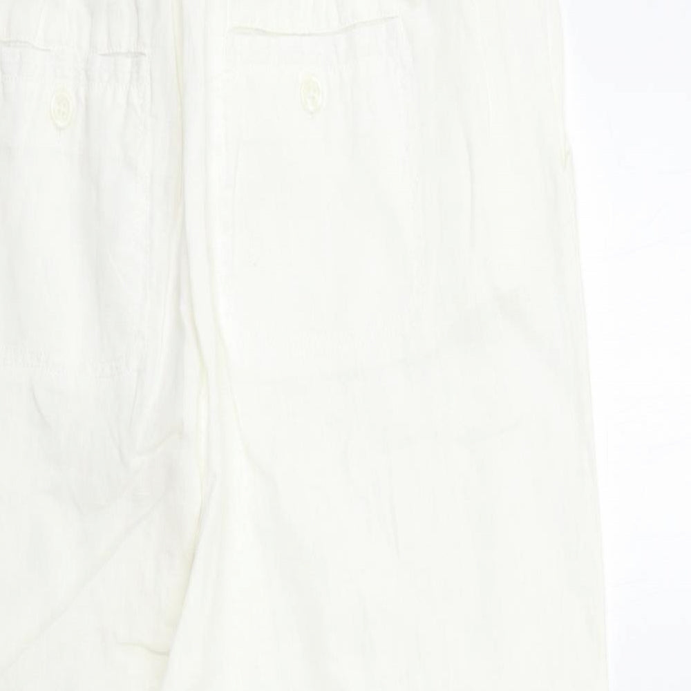 Preworn Womens White   Cropped Trousers Size 34 in L25 in