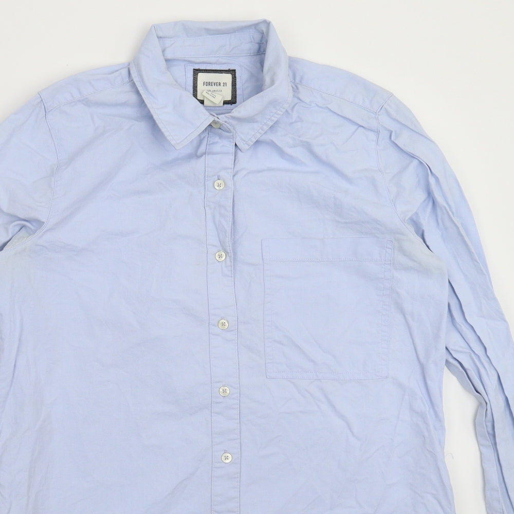 FOREVER 21 Womens Blue   Shirt Dress  Size M