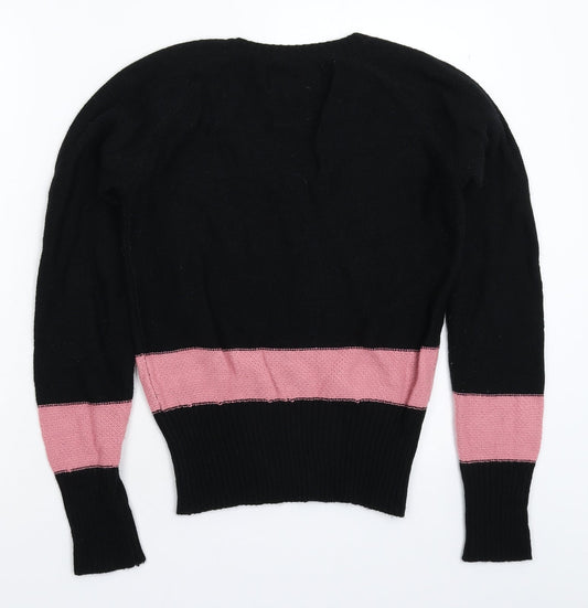Lee Womens Black  Knit Pullover Jumper Size M