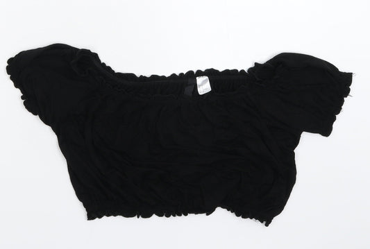 Divided Womens Black   Cropped T-Shirt Size M