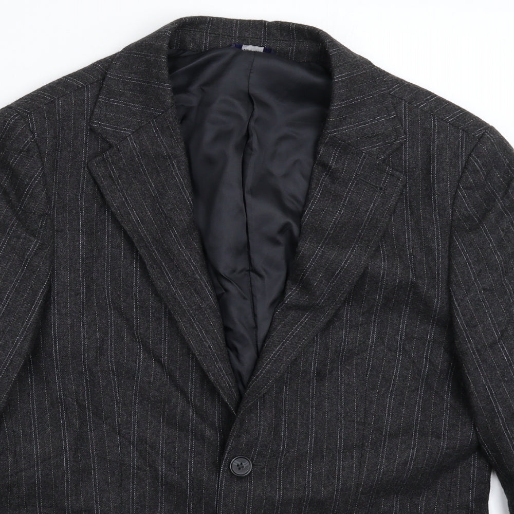 Gap Mens Grey Striped  Jacket Suit Jacket Size XS