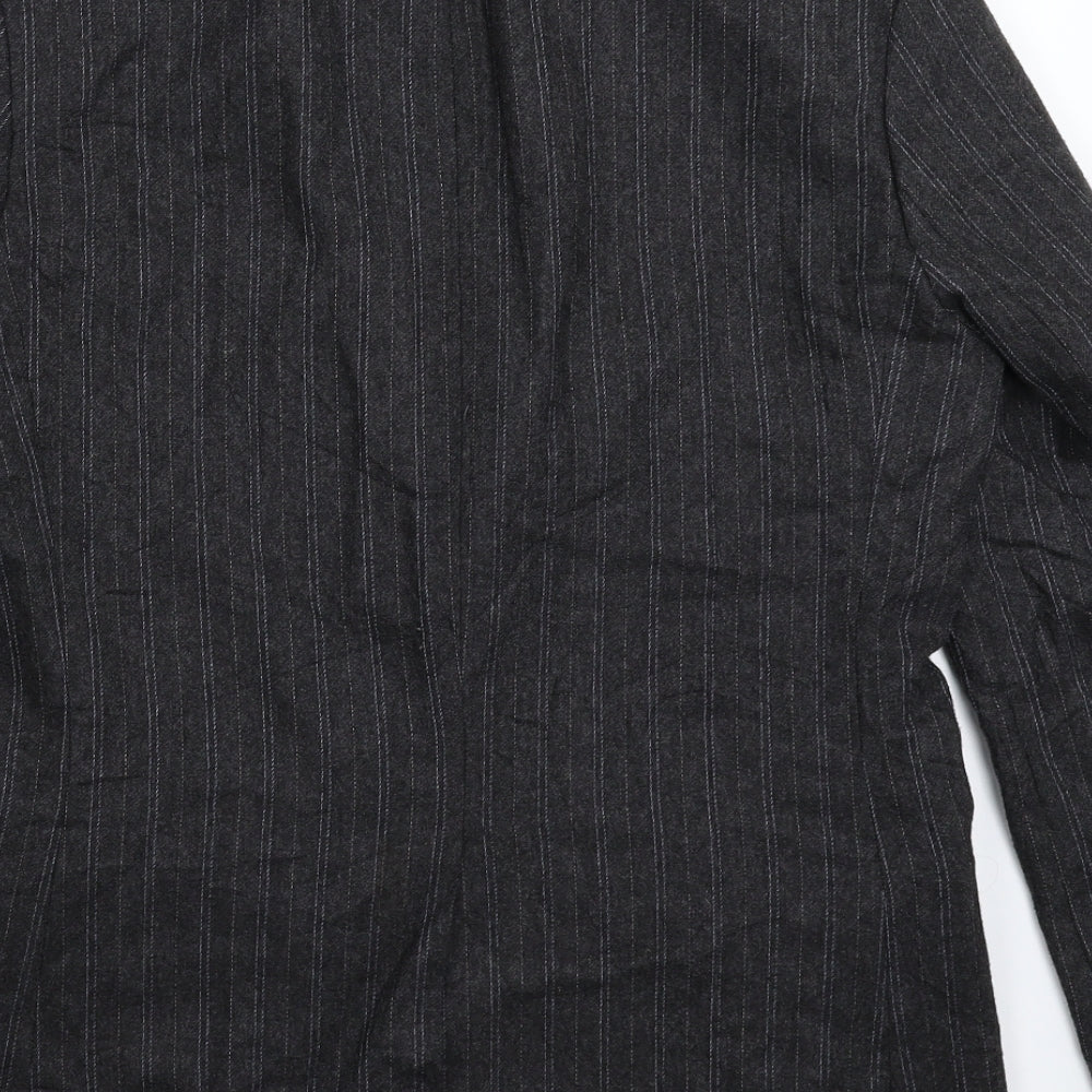Gap Mens Grey Striped  Jacket Suit Jacket Size XS