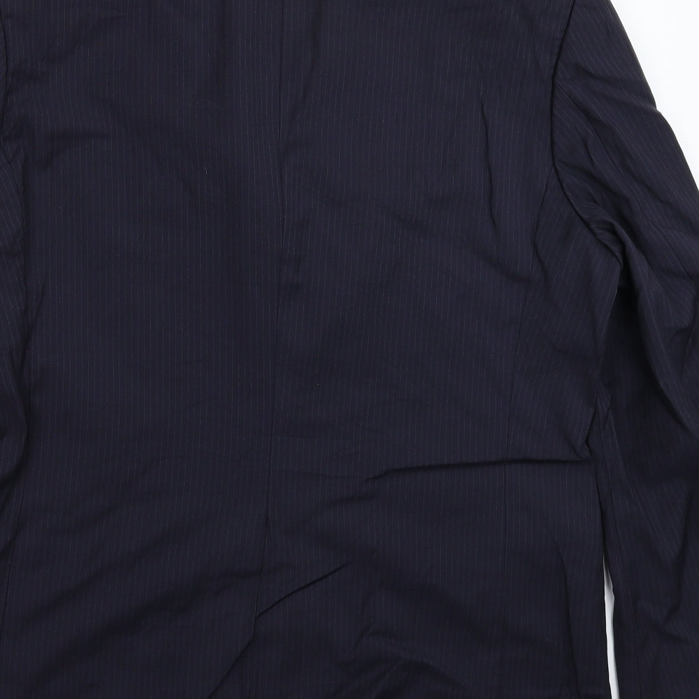 Marks and Spencer Mens Blue Striped  Jacket Suit Jacket Size 42
