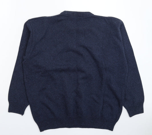 Peter Gribby Mens Blue  Knit Pullover Jumper Size L