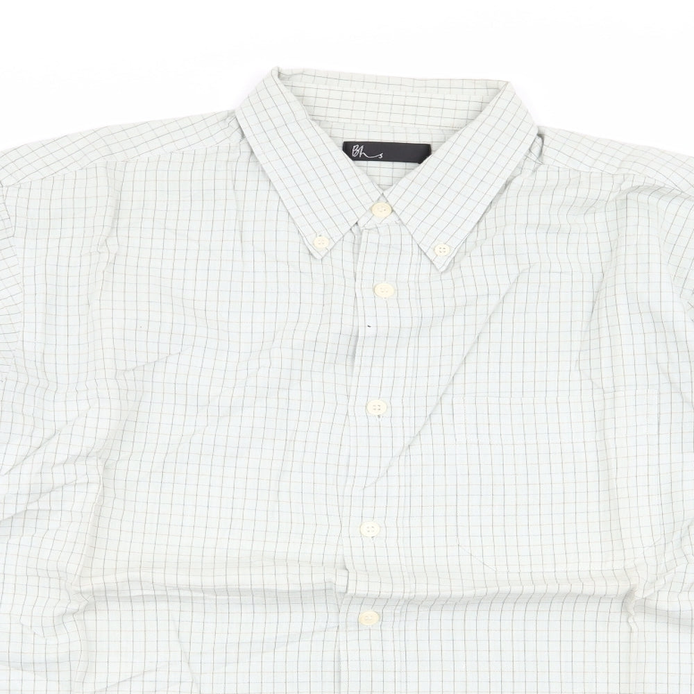 BHS Mens Multicoloured Check   Button-Up Size M