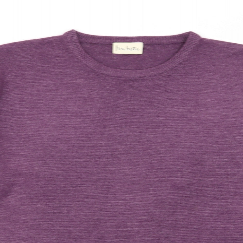 isabelle Womens Purple   Pullover Jumper Size S