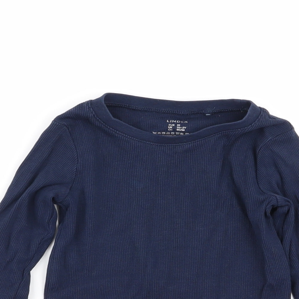 Lindex Girls Blue   Basic T-Shirt Size 18-24 Months