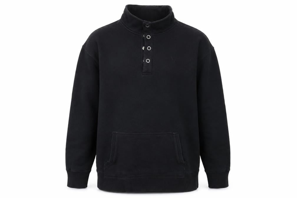 Front view of Atlantic Bay men’s black jumper, size L