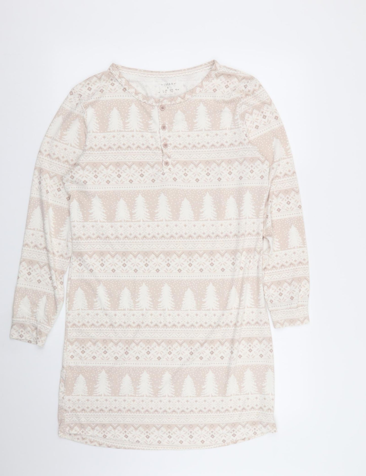 Primark Womens Beige Geometric  Top Dress Size S