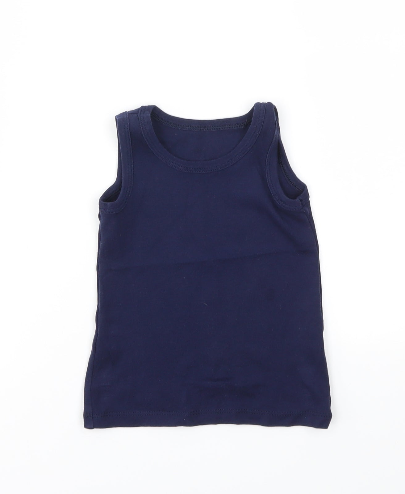 M&S Girls Blue   Basic T-Shirt Size 2-3 Years