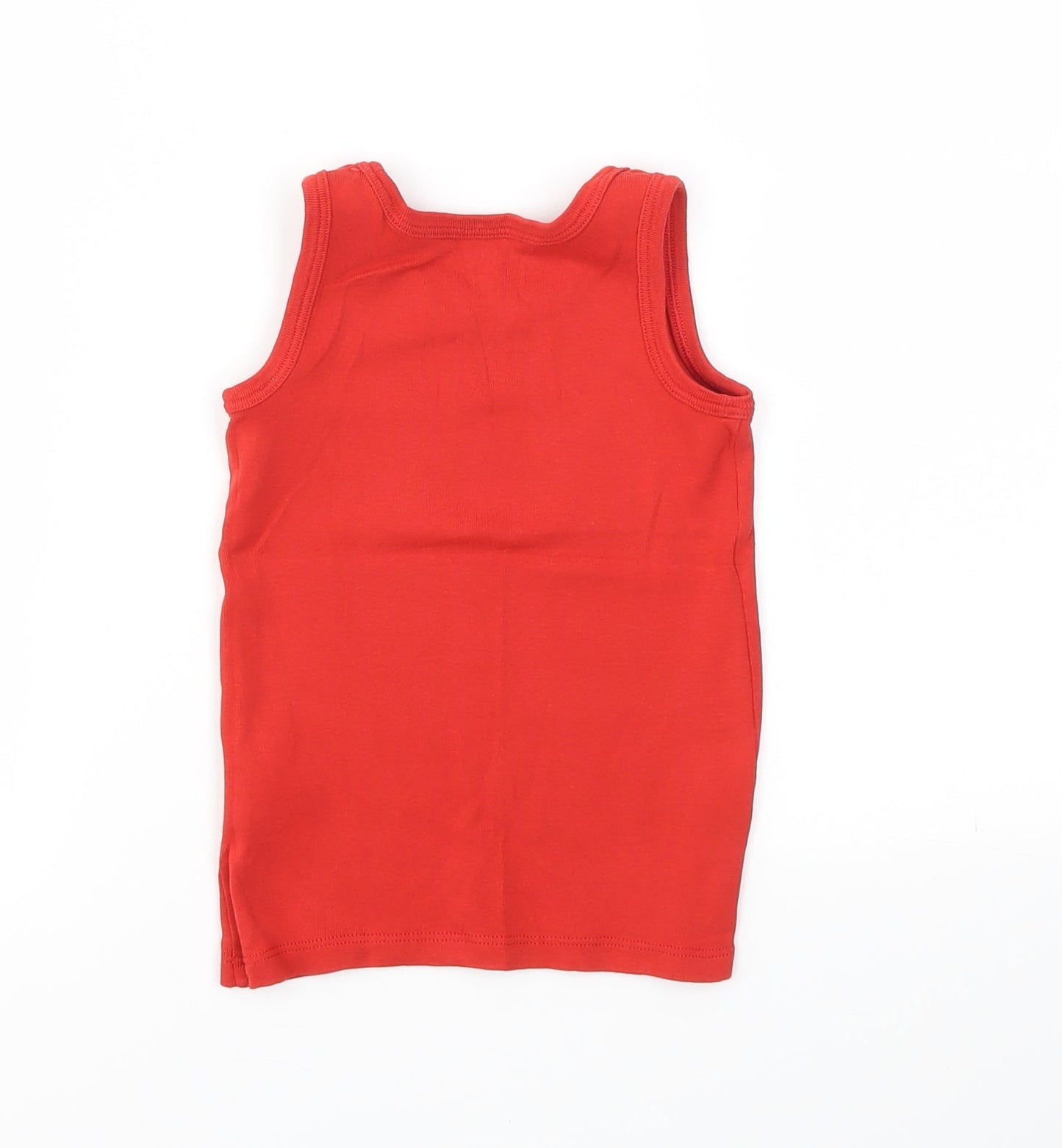 M&S Girls Red   Basic T-Shirt Size 2-3 Years