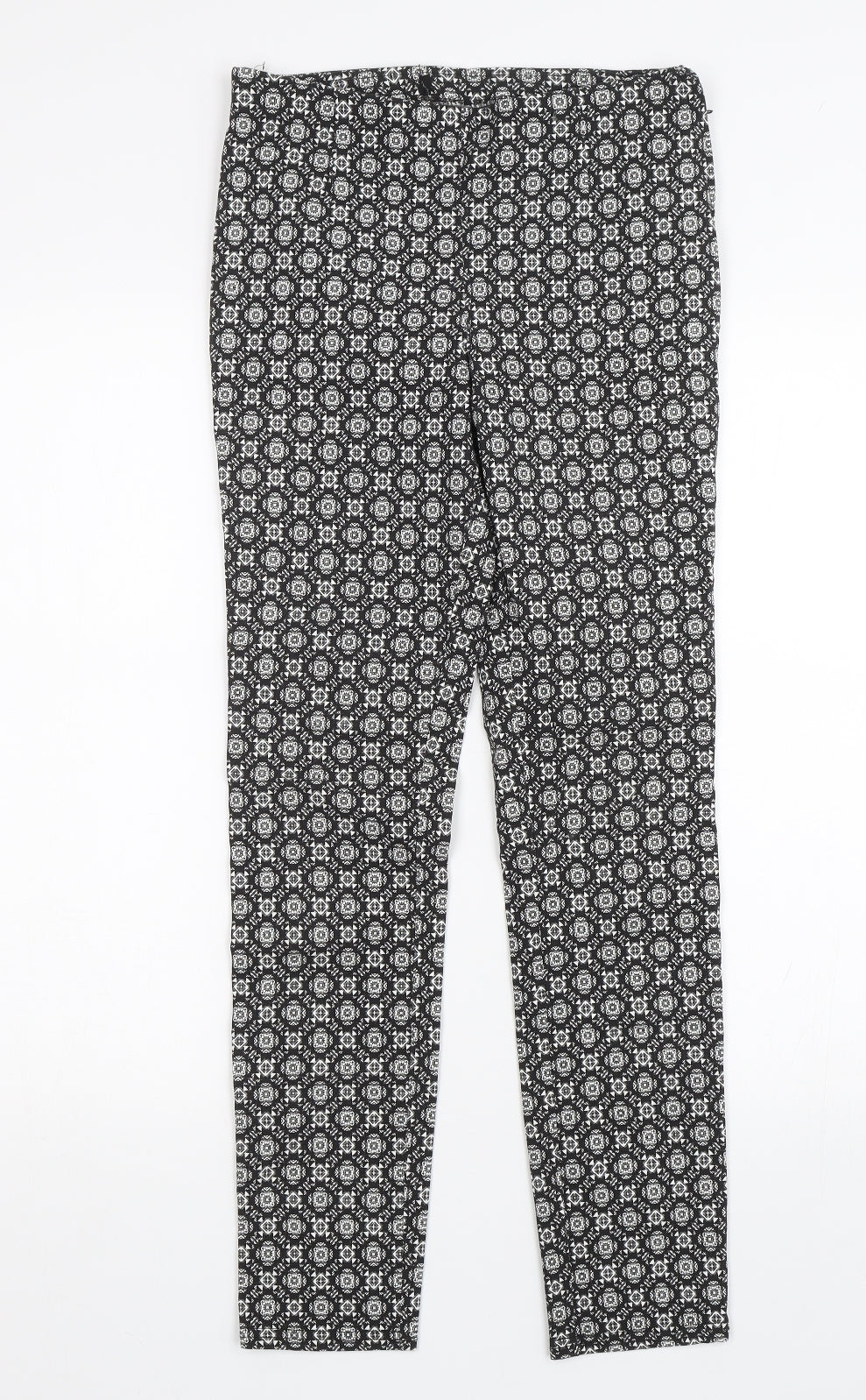 Atmosphere Womens Black Paisley  Capri Trousers Size 8 L27 in