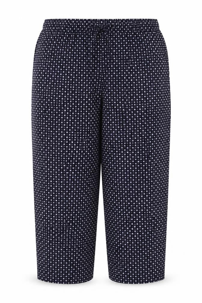 Bonmarché Mode Womens Blue Polka Dot Capri Trousers Size 2XL L25 in
