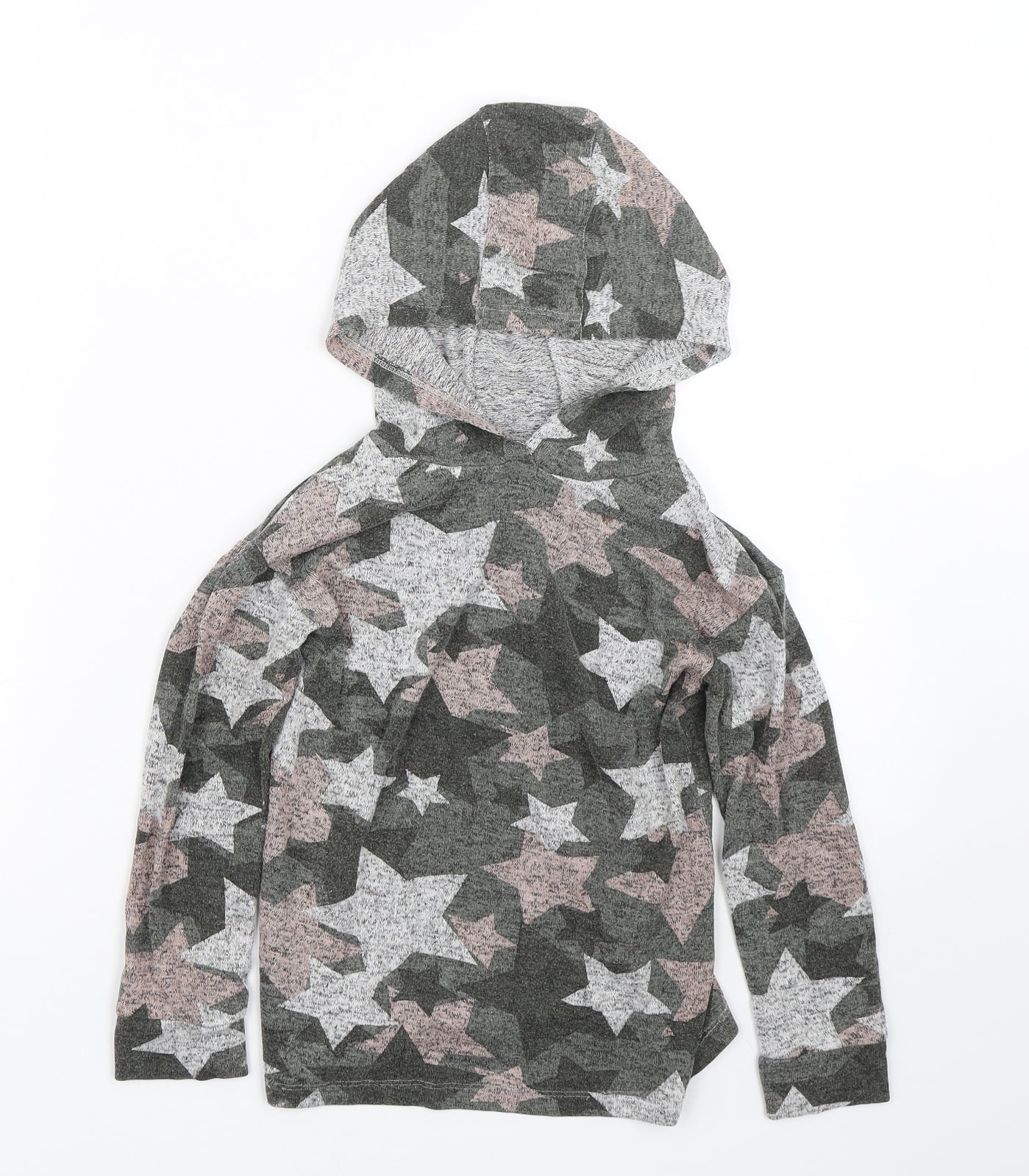 NEXT Girls Green Polka Dot  Pullover Hoodie Size 6 Years  - Stars