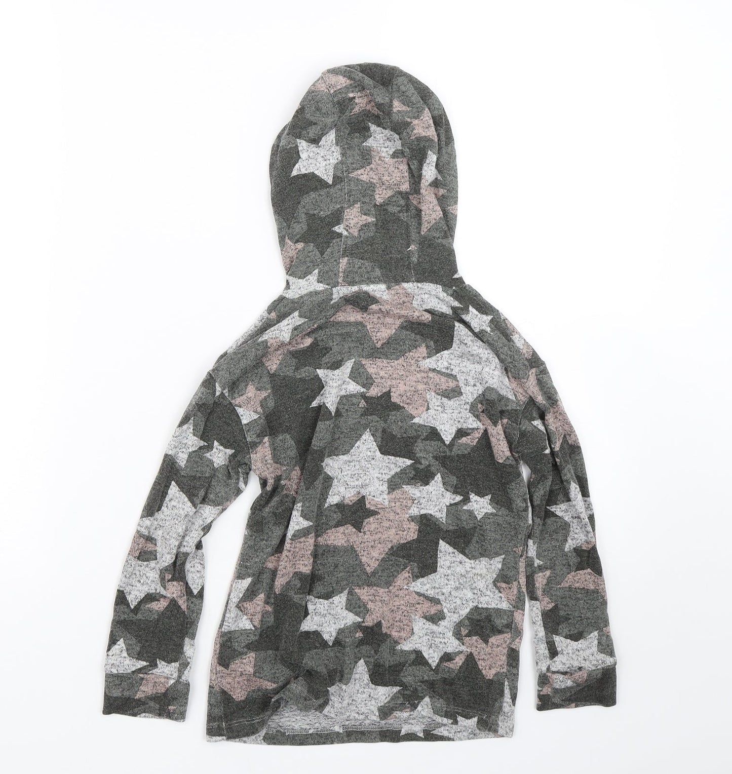 NEXT Girls Green Polka Dot  Pullover Hoodie Size 6 Years  - Stars