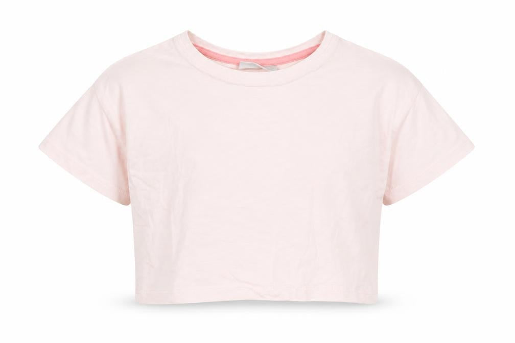 Matalan Girls Pink   Cropped T-Shirt Size 7 Years