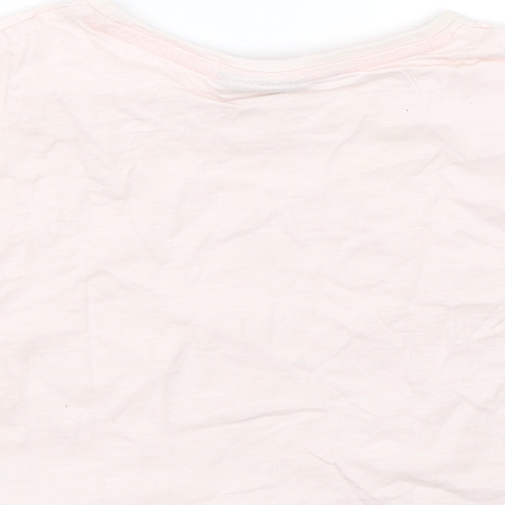 Matalan Girls Pink   Cropped T-Shirt Size 7 Years