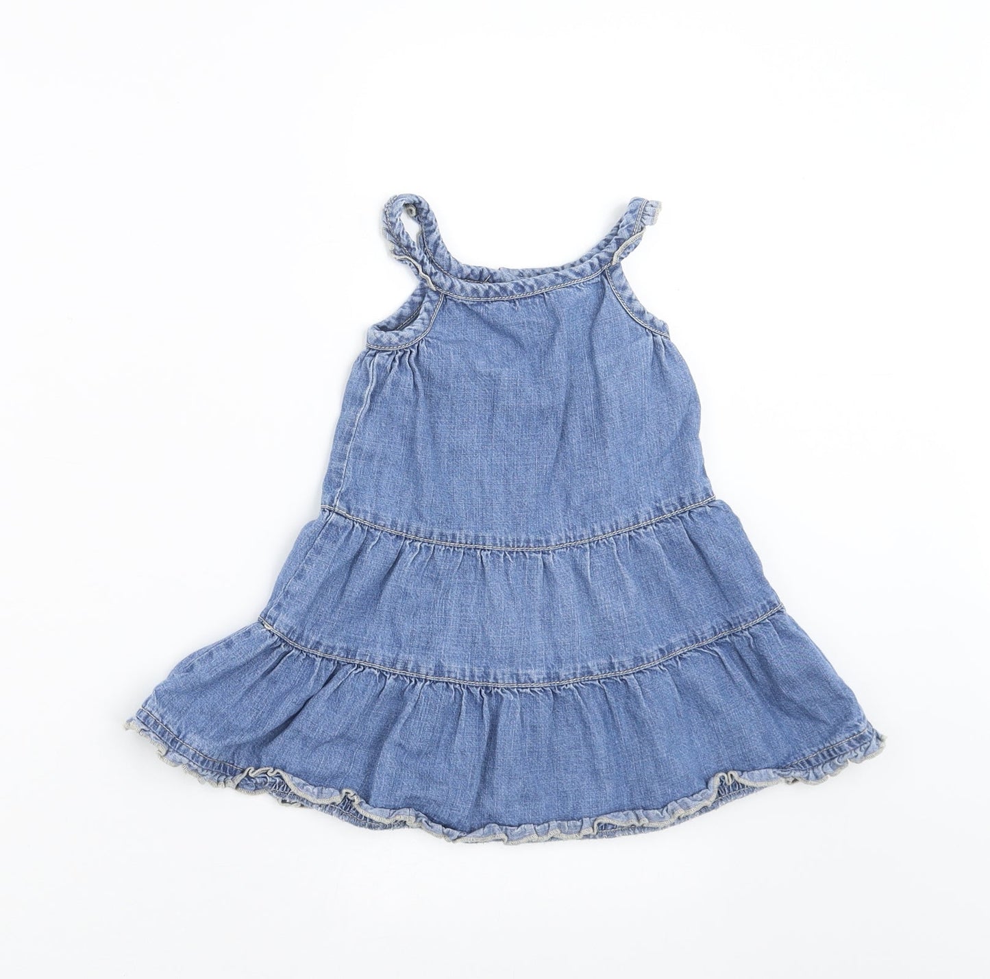 George Girls Blue  Denim Trapeze & Swing  Size 9-12 Months