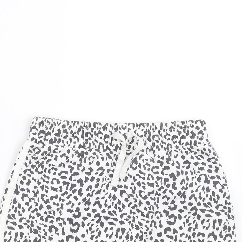 George Girls White Animal Print  Straight & Pencil Skirt Size 8-9 Years