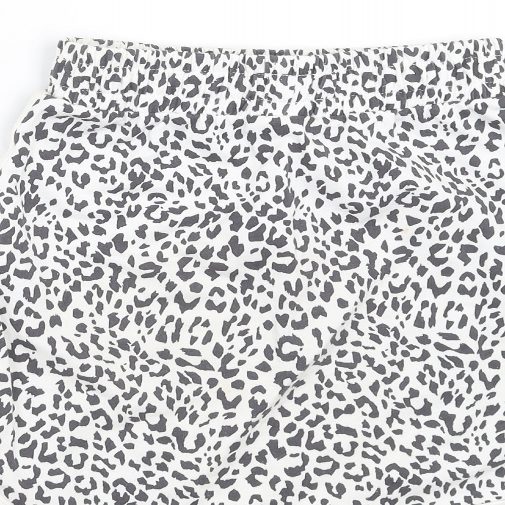 George Girls White Animal Print  Straight & Pencil Skirt Size 8-9 Years