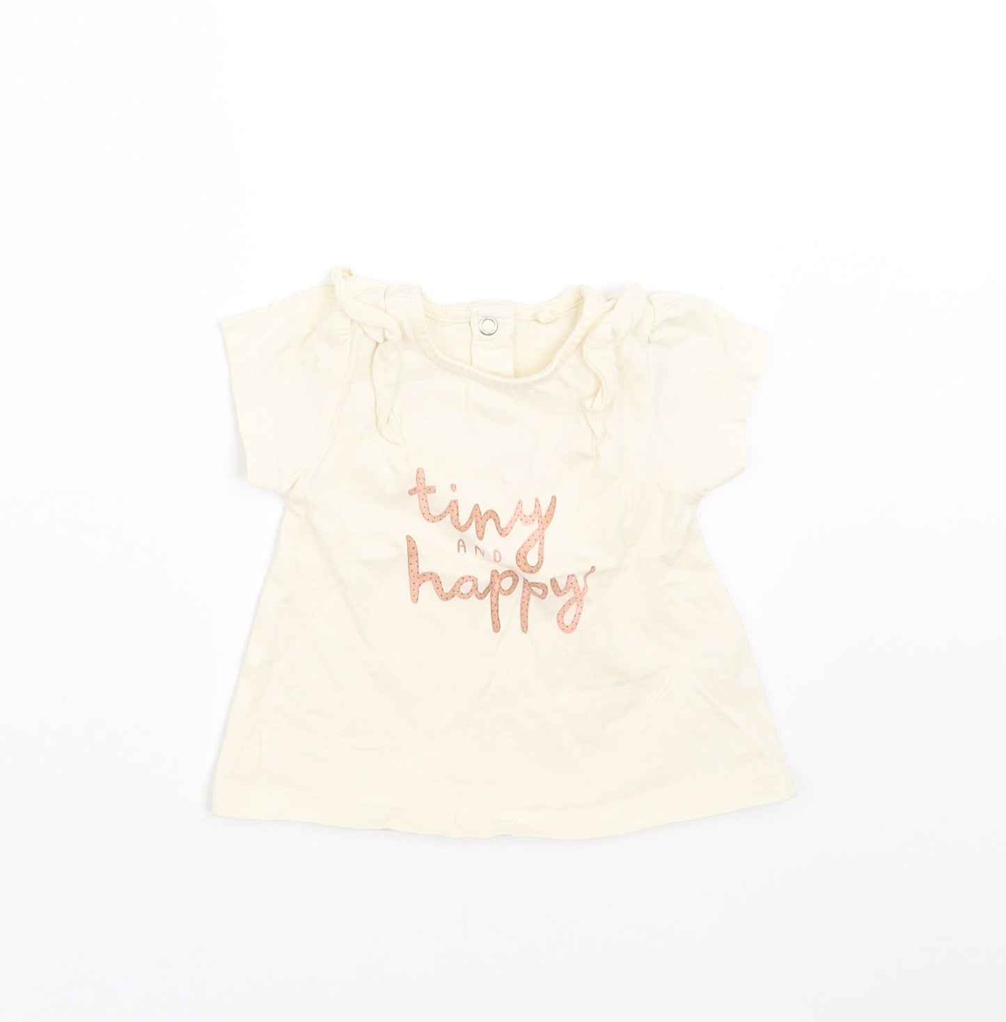 TU Baby Ivory   Basic T-Shirt Size 3-6 Months  - TINY & HAPPY