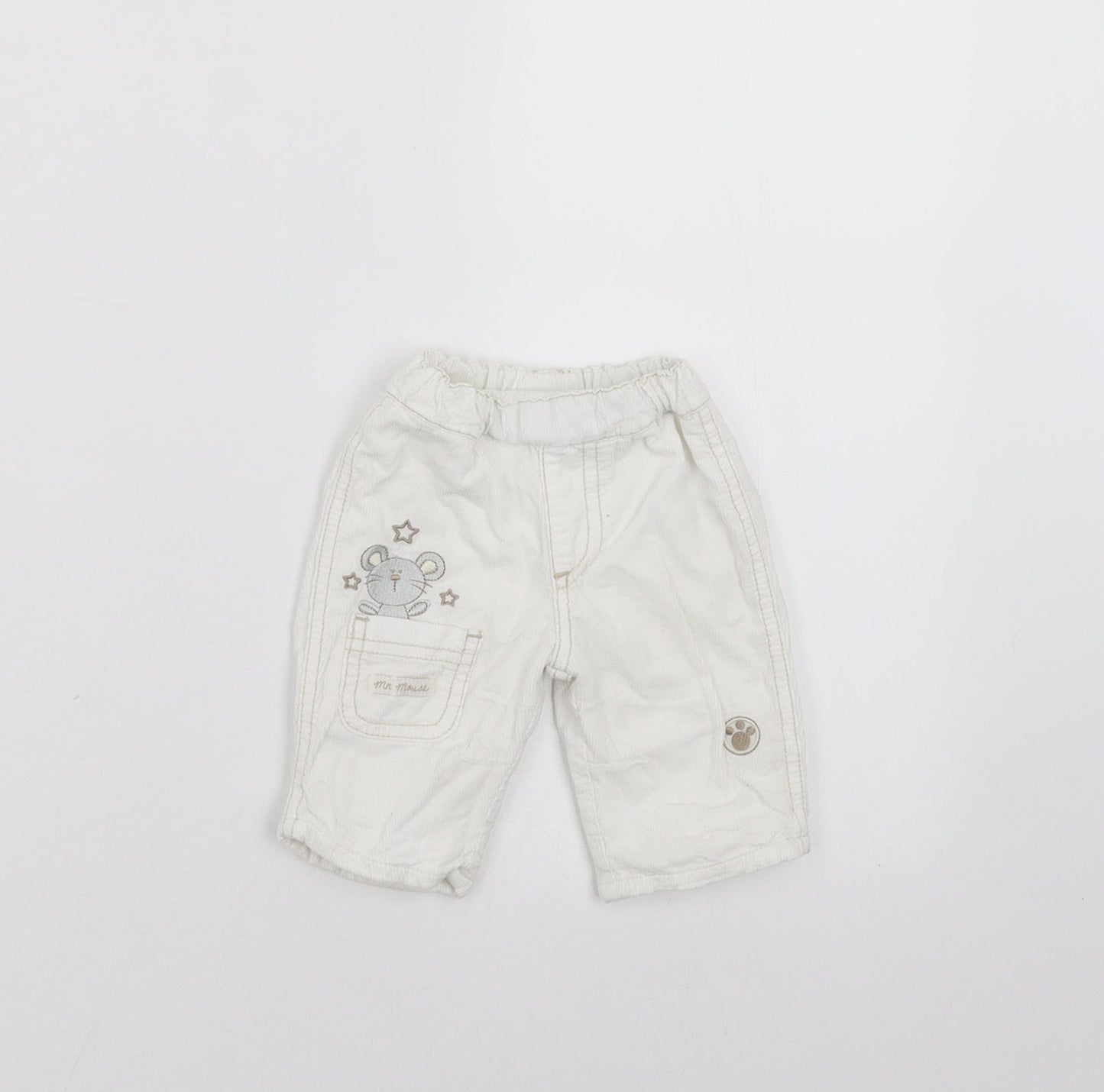 BHS Girls White    Trousers Size Newborn  - Embroidered detail