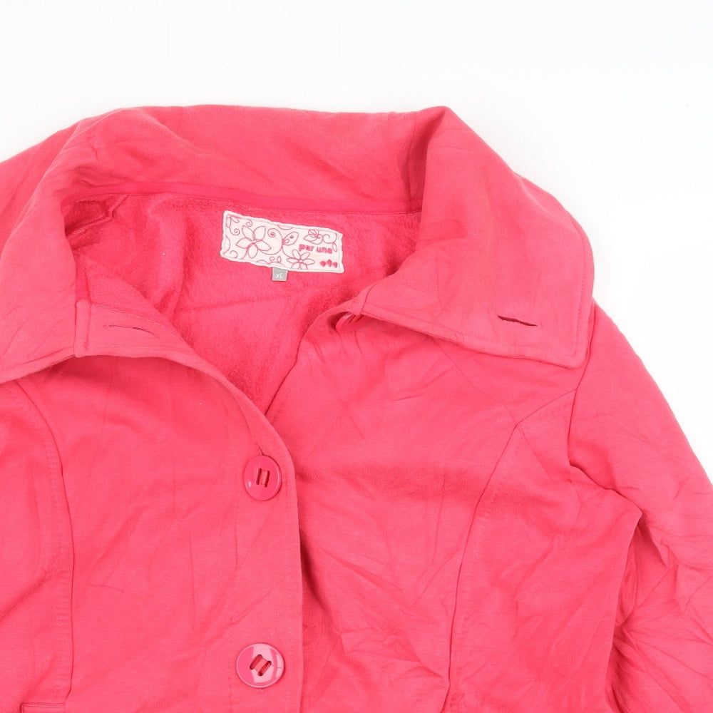 Per Una Womens Pink   Overcoat Coatigan Size XL