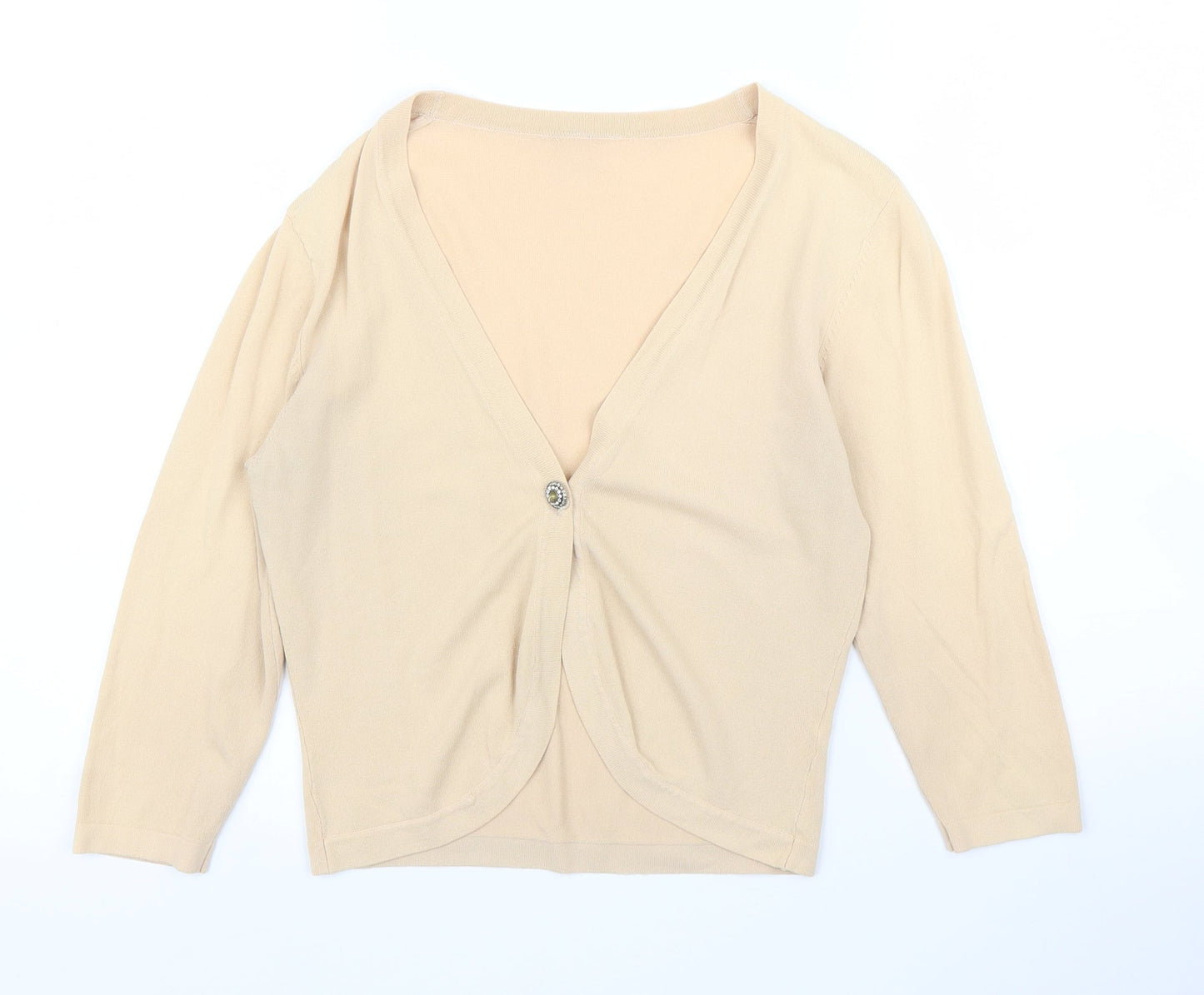 Preworn Womens Beige   Cardigan Jumper Size M