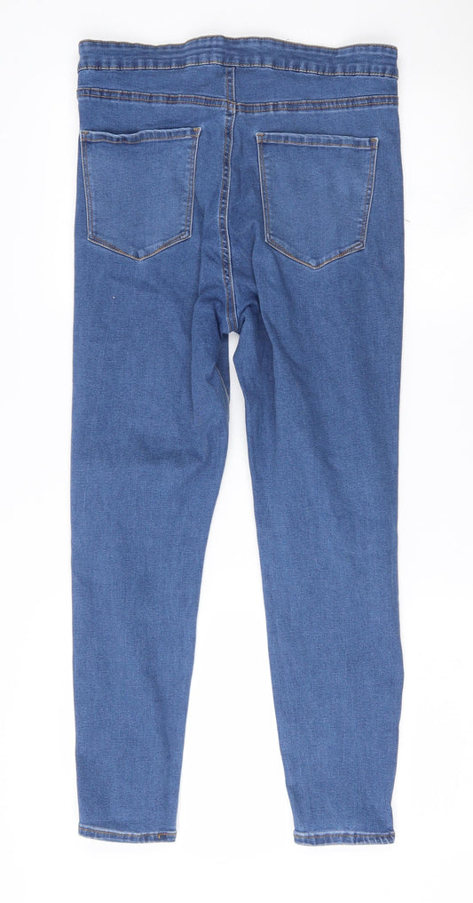 Denim & Co. Womens Blue   Skinny Jeans Size 14 L24.5 in