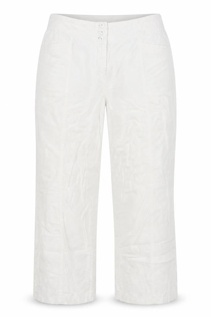 Front view of Soon women’s white trousers, size UK 18, 28.5-inch leg