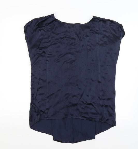 One Two Womens Blue   Basic T-Shirt Size 14