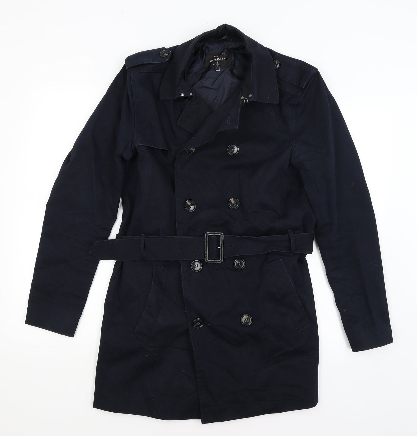 River Island Womens Blue   Overcoat Coat Size S