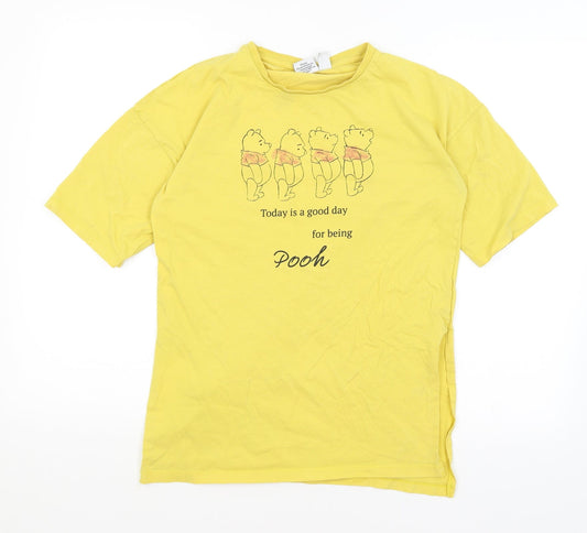 Disney Womens Yellow   Basic T-Shirt Size 2XS  - Winnie the Pooh
