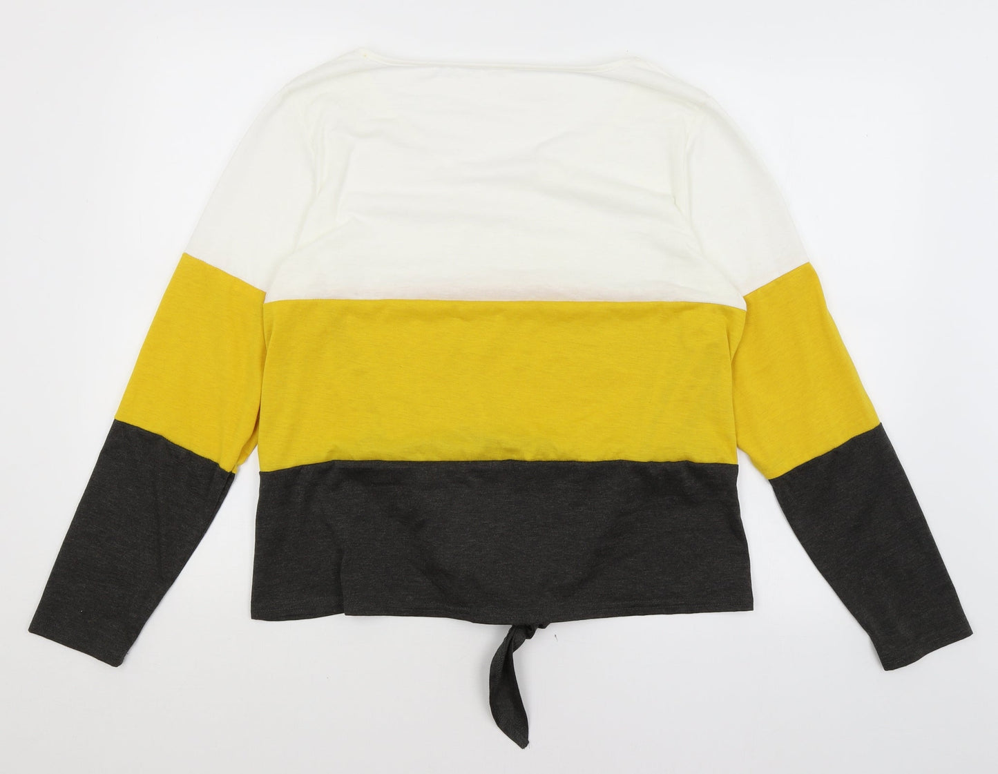 Preworn Womens White Striped  Pullover Jumper Size L