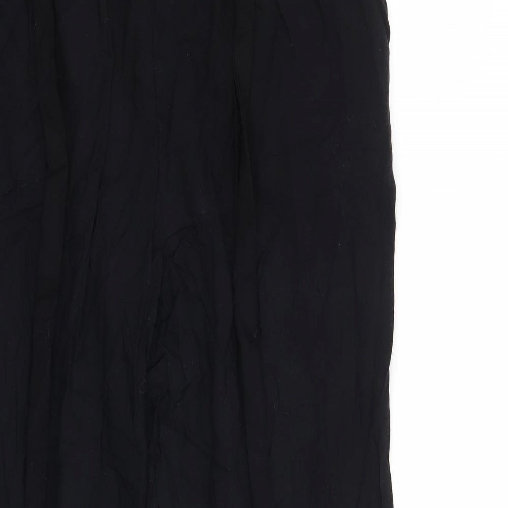 H&M Womens Black   Cropped Trousers Size 4 L25 in