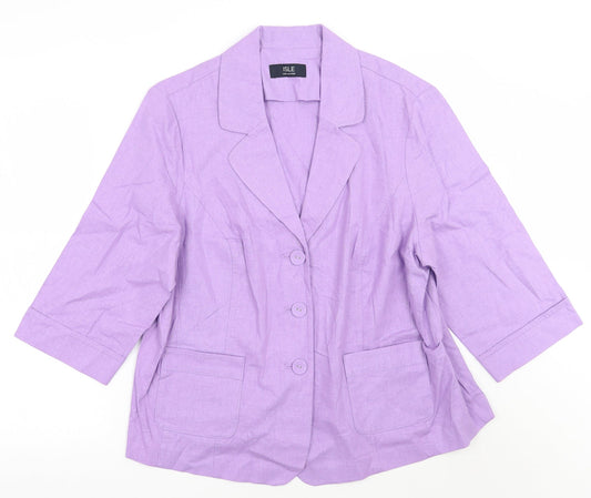 Isle Womens Purple   Jacket Blazer