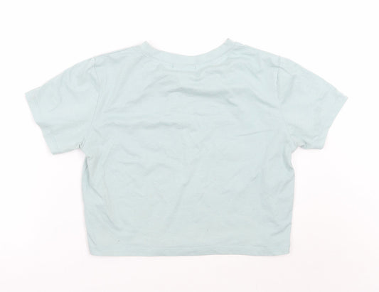 ROMWE Womens Blue   Cropped T-Shirt Size M