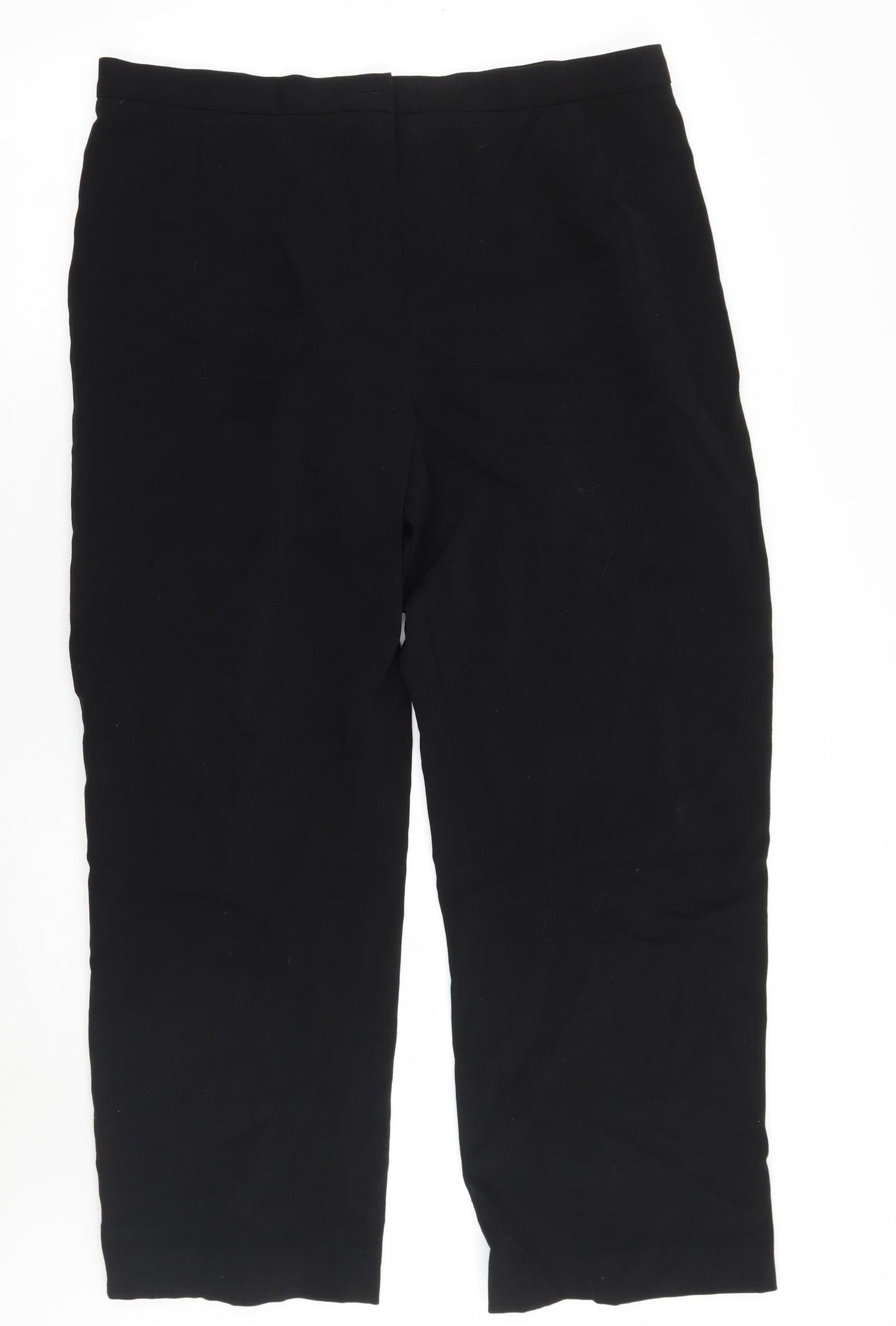 Preworn Womens Black   Trousers  Size 34 L28 in