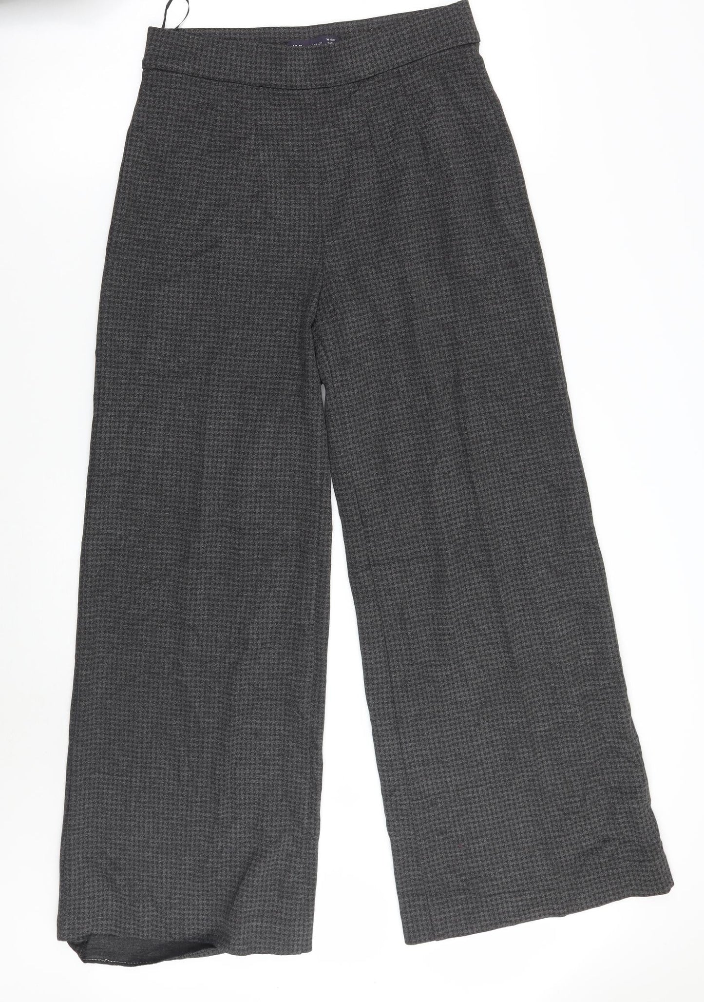 Marks and Spencer Womens Grey Check  Trousers  Size 10 L28 in