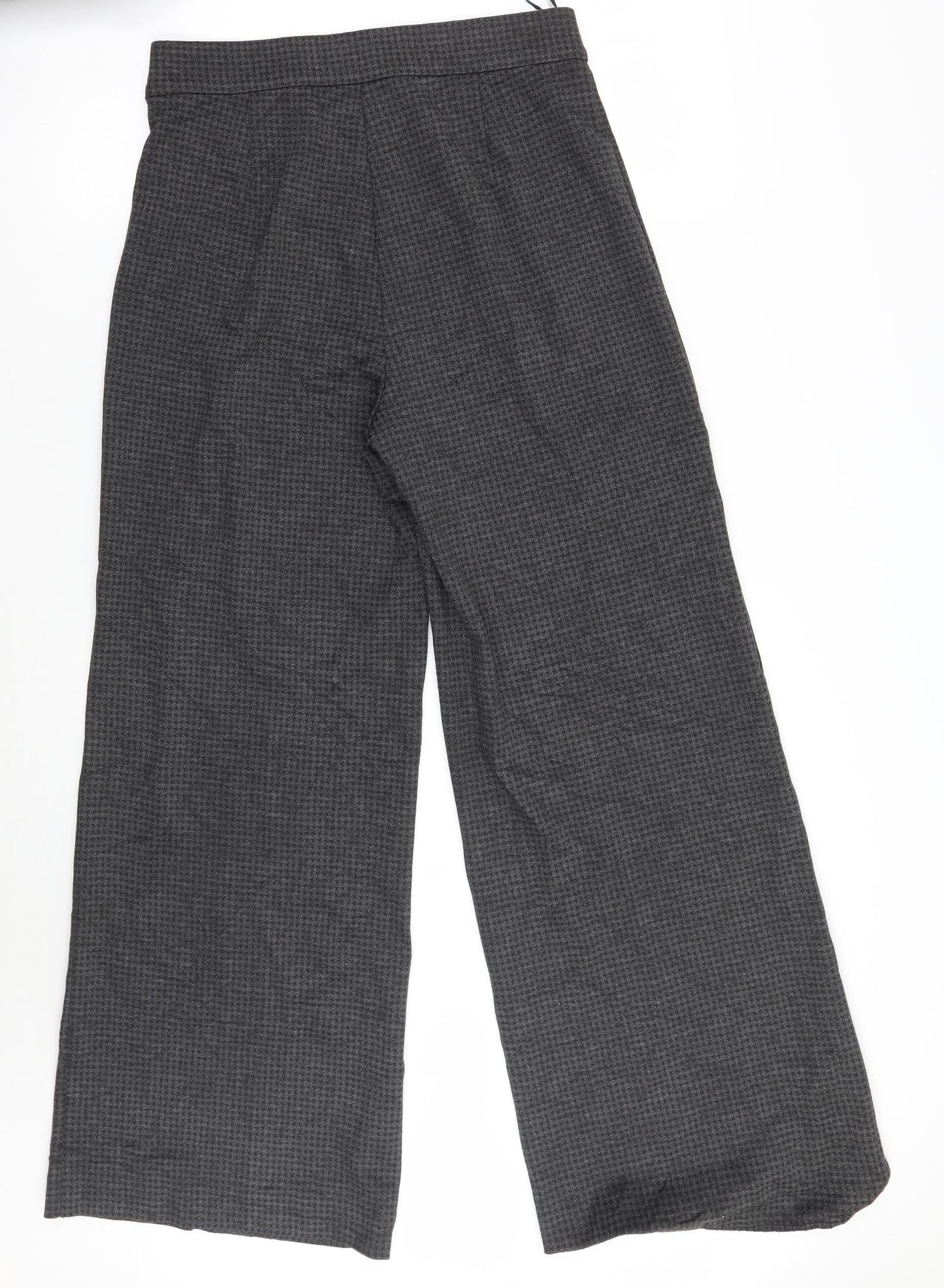 Marks and Spencer Womens Grey Check  Trousers  Size 10 L28 in