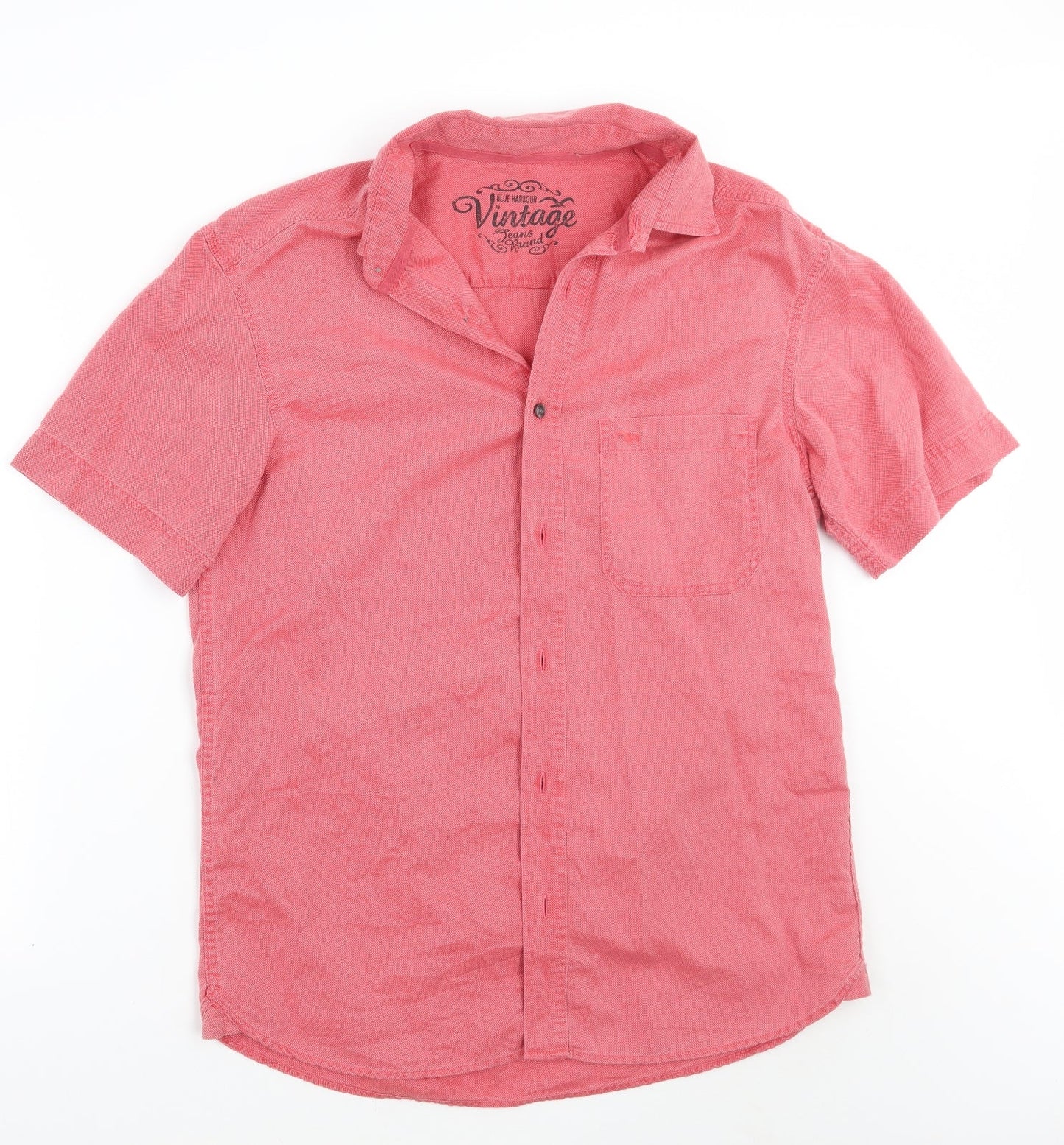 Marks and Spencer Mens Red    Button-Up Size S