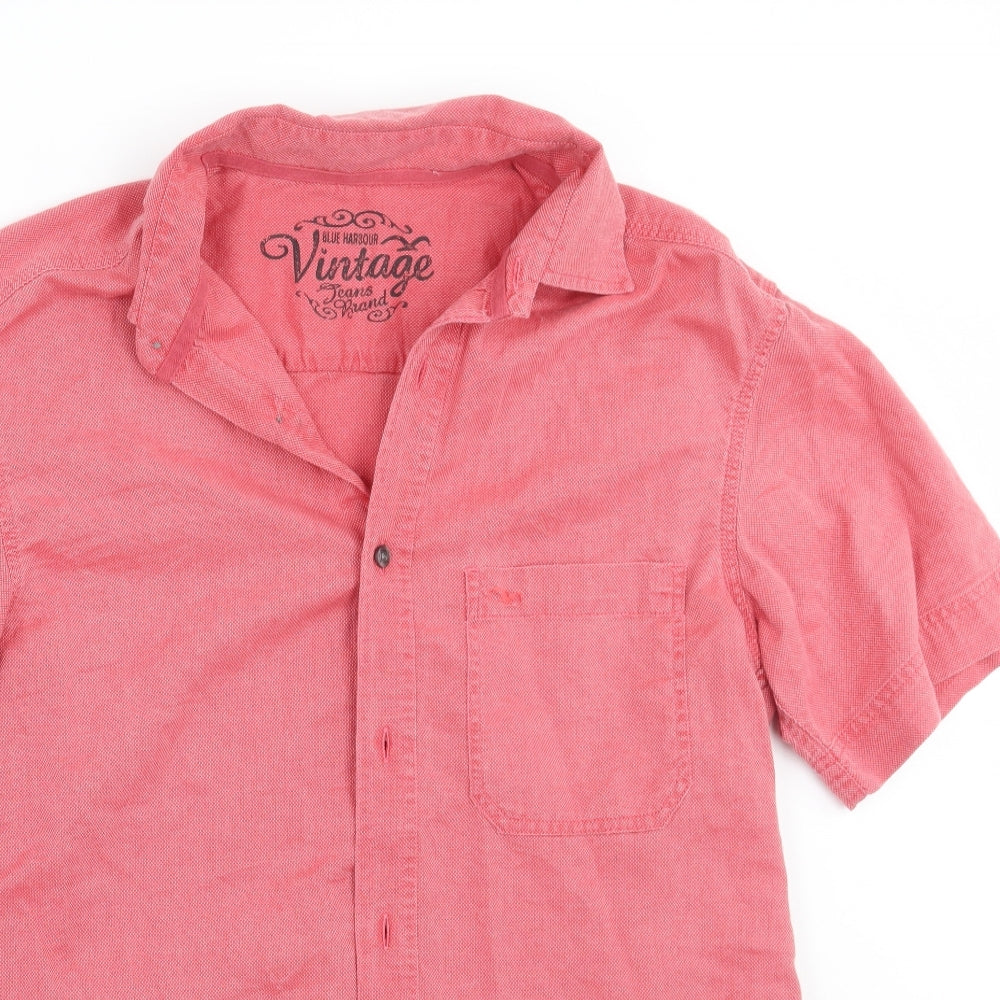 Marks and Spencer Mens Red    Button-Up Size S