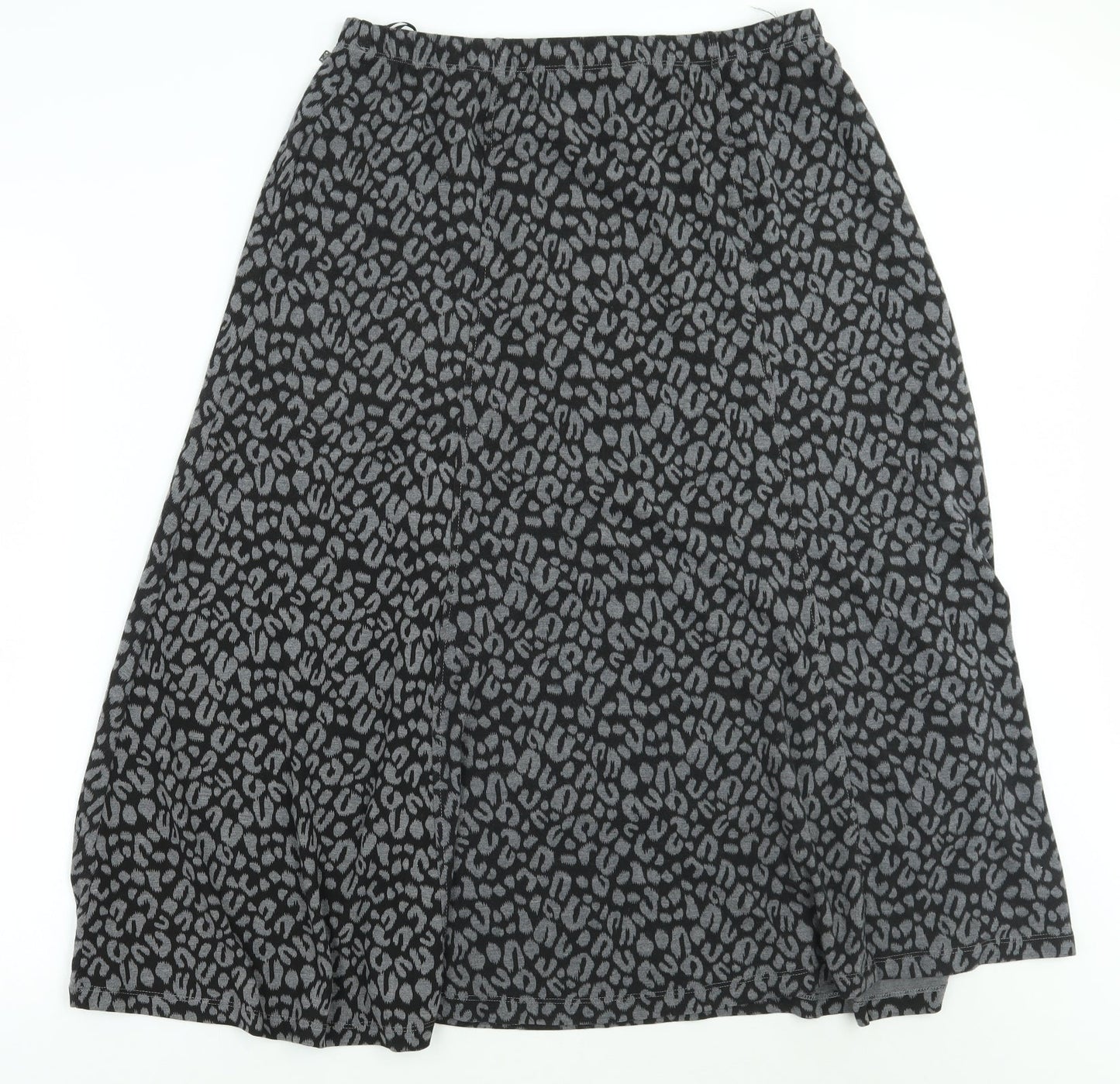 Tigi Womens Grey Animal Print  A-Line Skirt Size 14