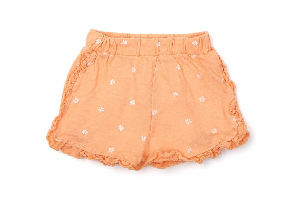 Front view of George girls’ orange geometric cropped jeans, size 12-18, months