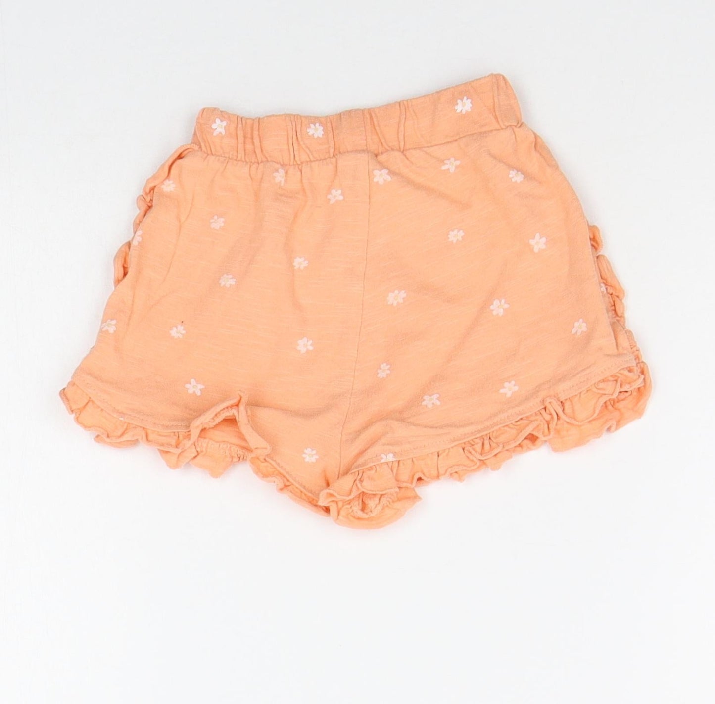 George Girls Orange Geometric  Cropped Jeans Size 12-18 Months